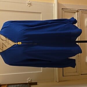 Michael Kors royal blue blouse Sz L